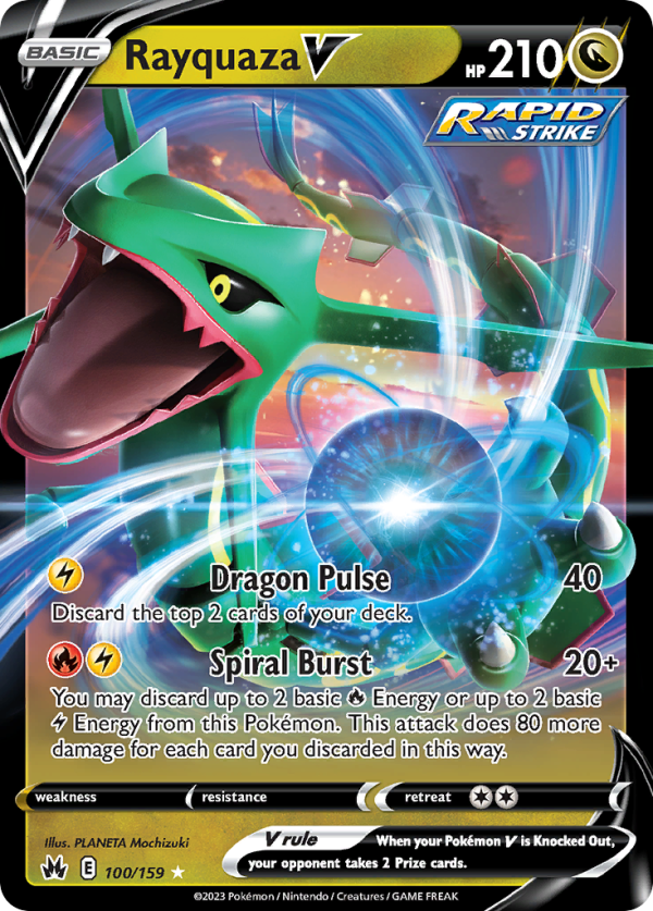 Rayquaza V 100/159 (Crown Zenith)