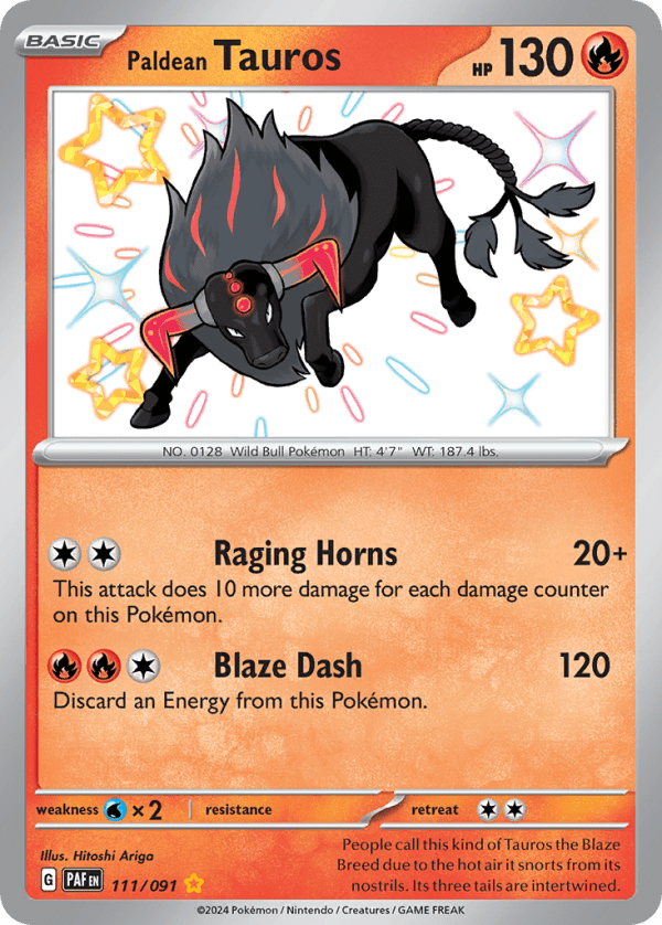 Paldean Tauros 111/091 (Paldean Fates)