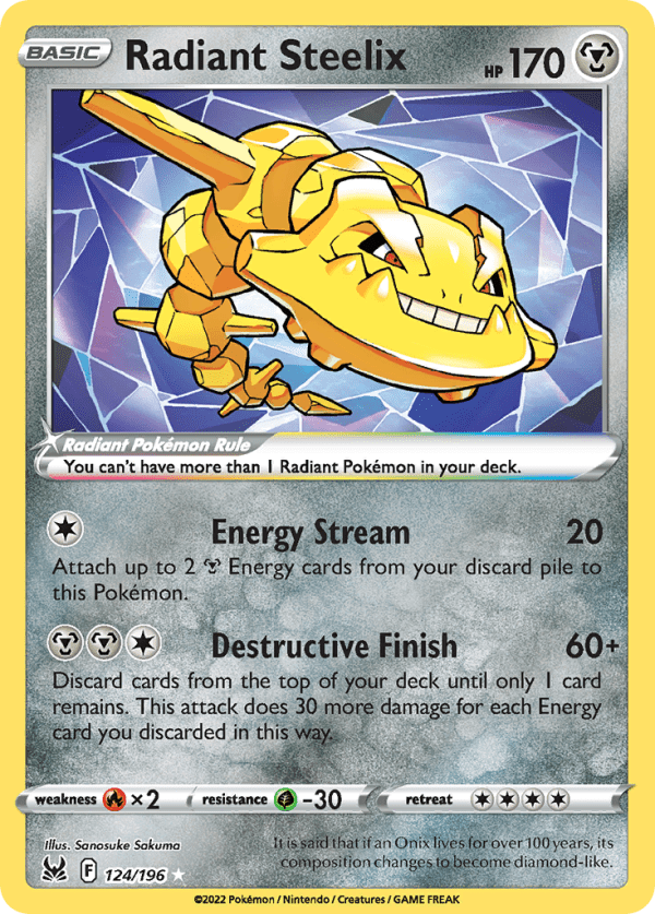 Radiant Steelix 124/196 (Lost Origin)