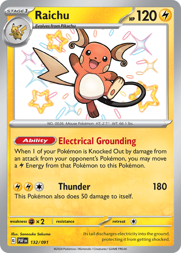 Raichu 132/091 (Paldean Fates)