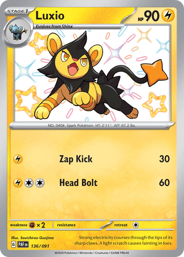 Luxio 136/091 (Paldean Fates)