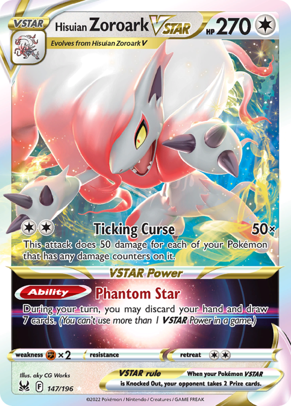 Hisuian Zoroark VSTAR 147/196 (Lost Origin)