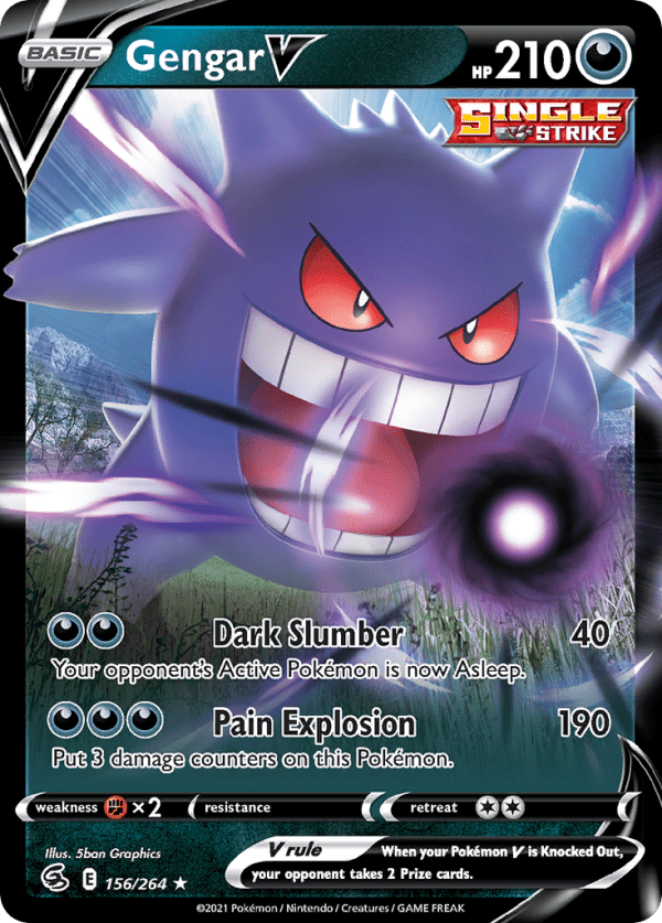 Gengar V 156/264 (Fusion Strike)