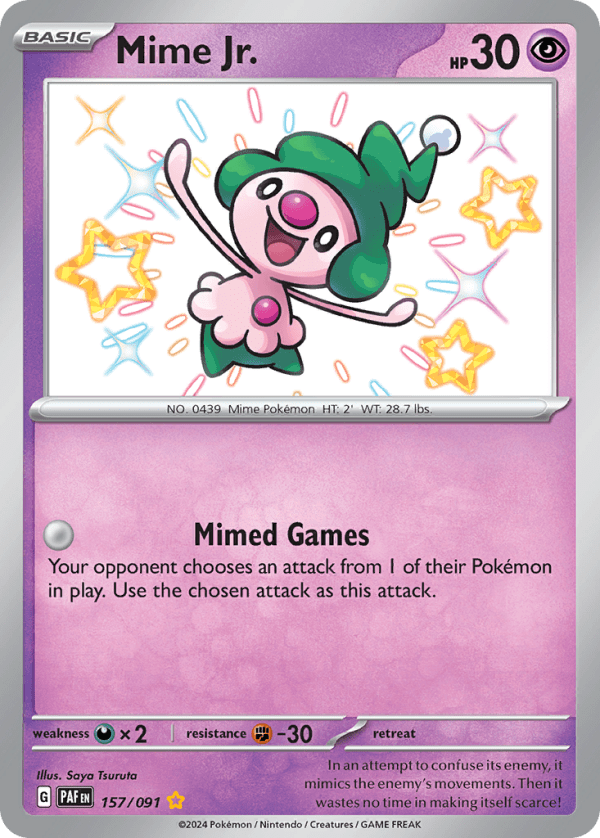 Mime Jr. 157/091 (Paldean Fates)