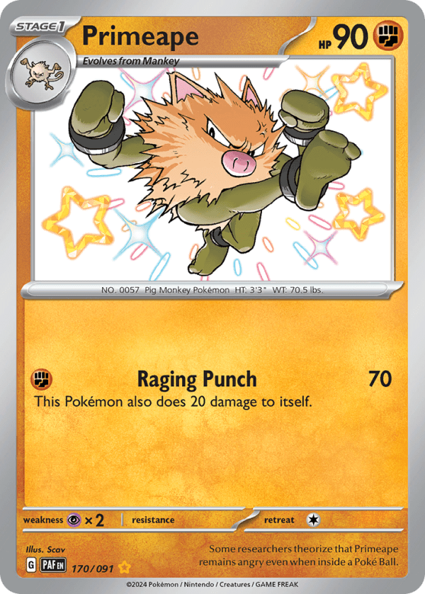 Primeape 170/091 (Paldean Fates)