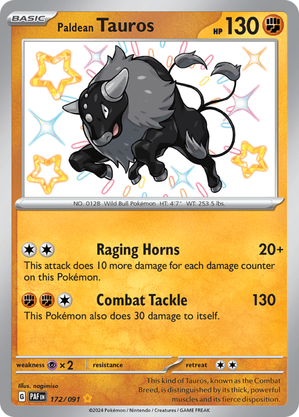 Paldean Tauros 172/091 (Paldean Fates)