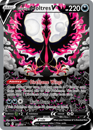 Galarian Moltres V 177/198 (Chilling Reign)