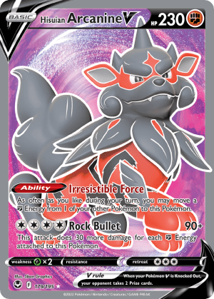 Hisuian Arcanine V 179/195 (Silver Tempest)