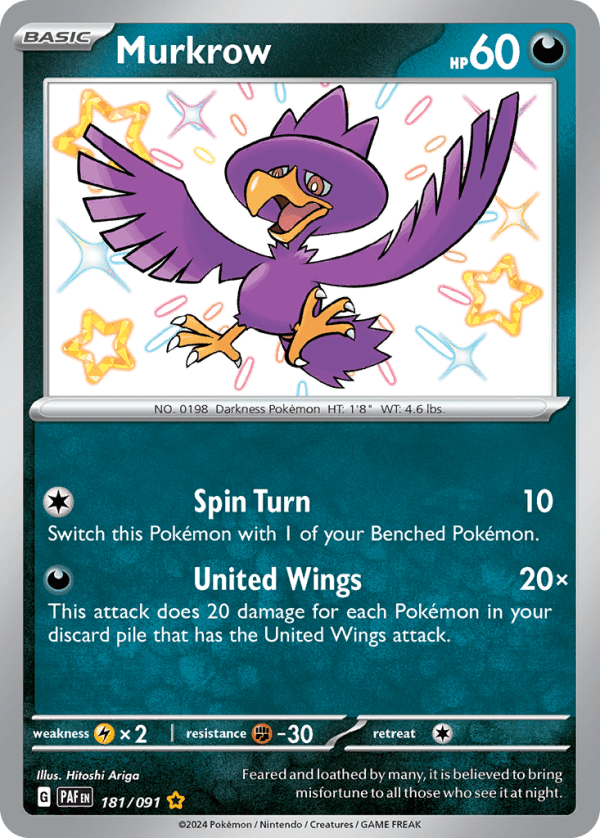 Murkrow 181/091 (Paldean Fates)