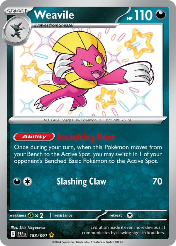 Weavile 183/091 (Paldean Fates)