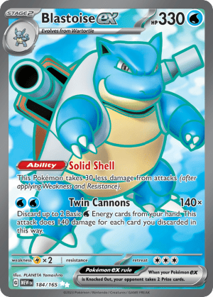 Blastoise ex 184/165 (Pokémon 151)