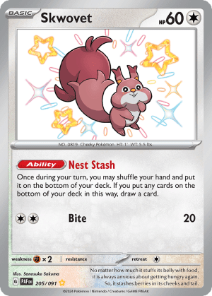 Skwovet 205/091 (Paldean Fates)