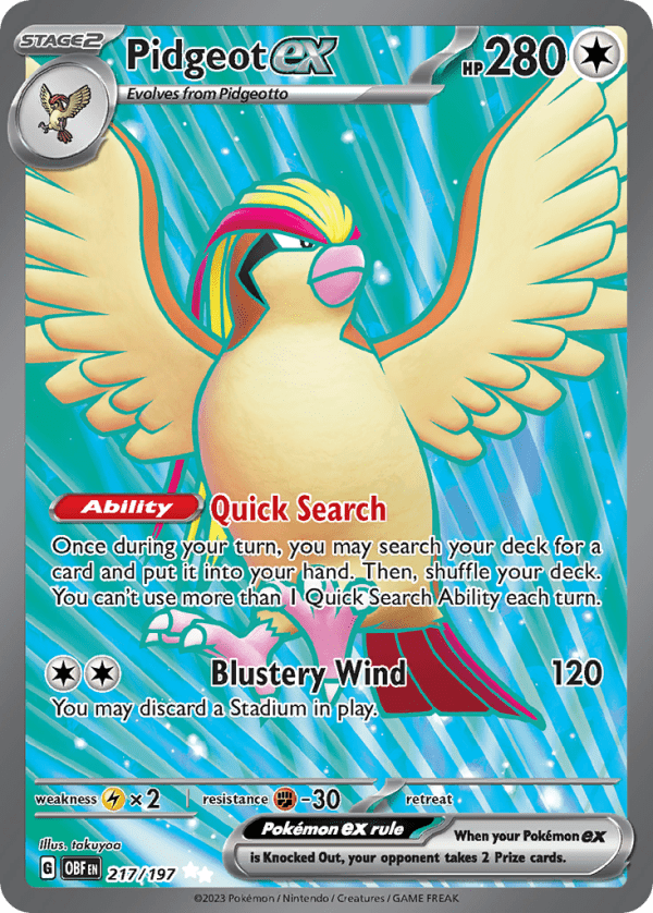 Pidgeot ex 217/197 (Obsidian Flames)