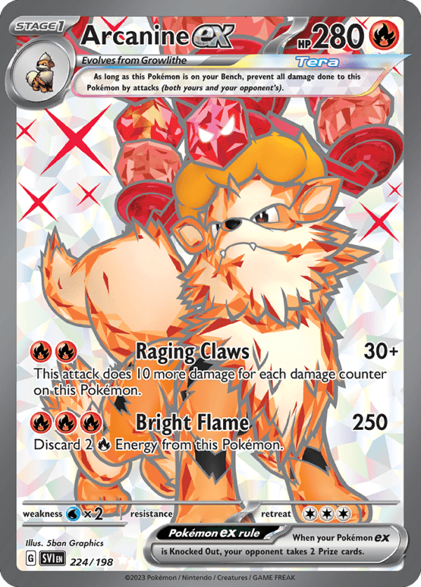 Arcanine ex 224/198 (Scarlet & Violet)