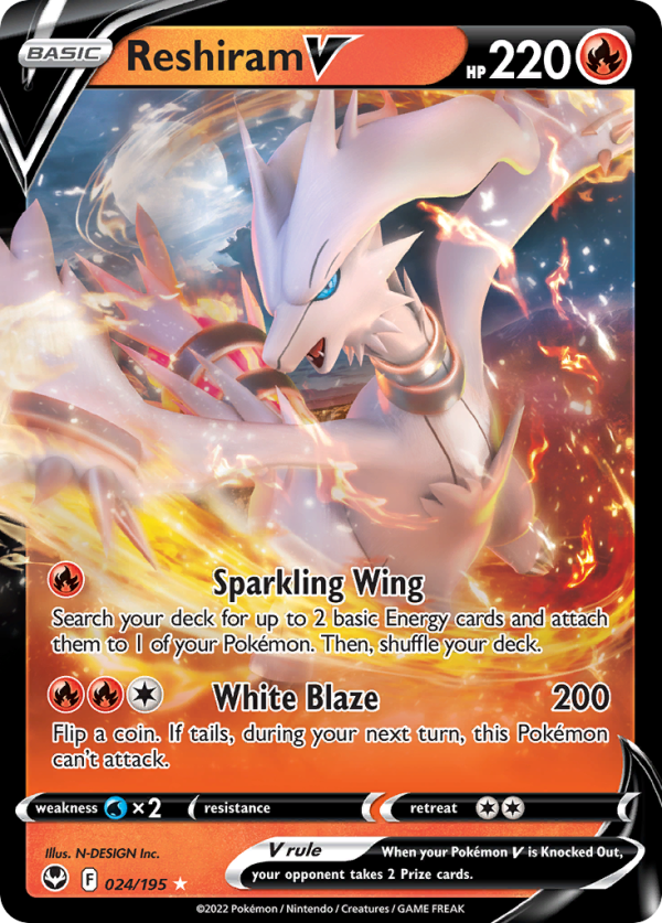 Reshiram V 024/195 (Silver Tempest)