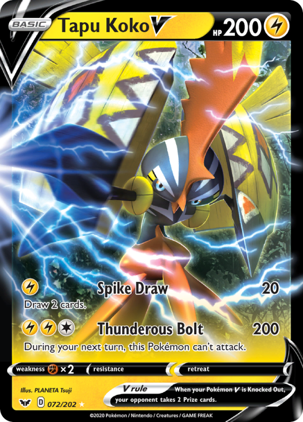 Tapu Koko V - Sword &Shield - 072/202