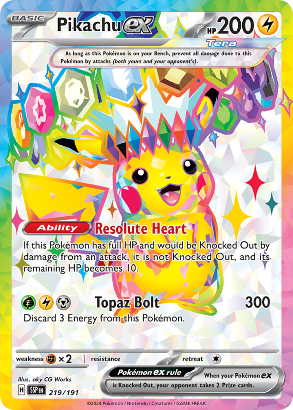 Pikachu ex - Surging Sparks - 219/191