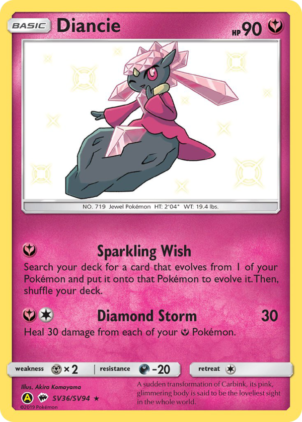 Diancie - Hidden Fates Shiny Vault - SV36/94