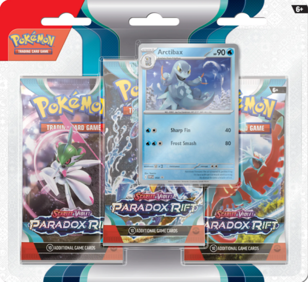 Pokémon TCG Paradox Rift 3-pack Blister - Cetitan or Arctibax - Image 2