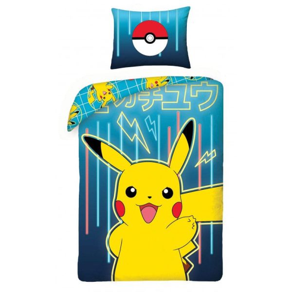 Pokémon Single Duvet Set Pikachu - Reversible