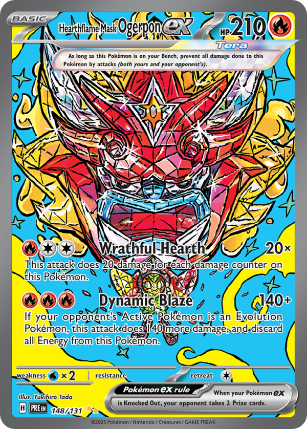 Hearthflame Mask Ogerpon ex - Prismatic Evolutions - 148/131