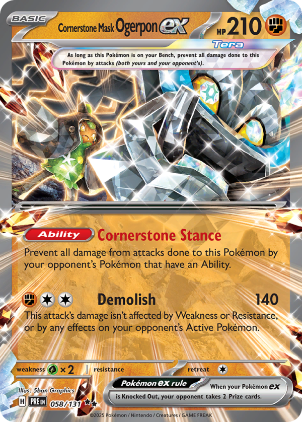 Cornerstone Mask Ogerpon ex - Prismatic Evolutions - 058/131