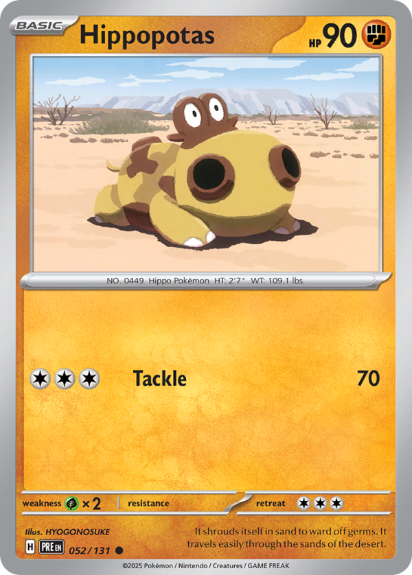 Hippopotas - Prismatic Evolutions - 52/131 (Masterball Reverse Holo)