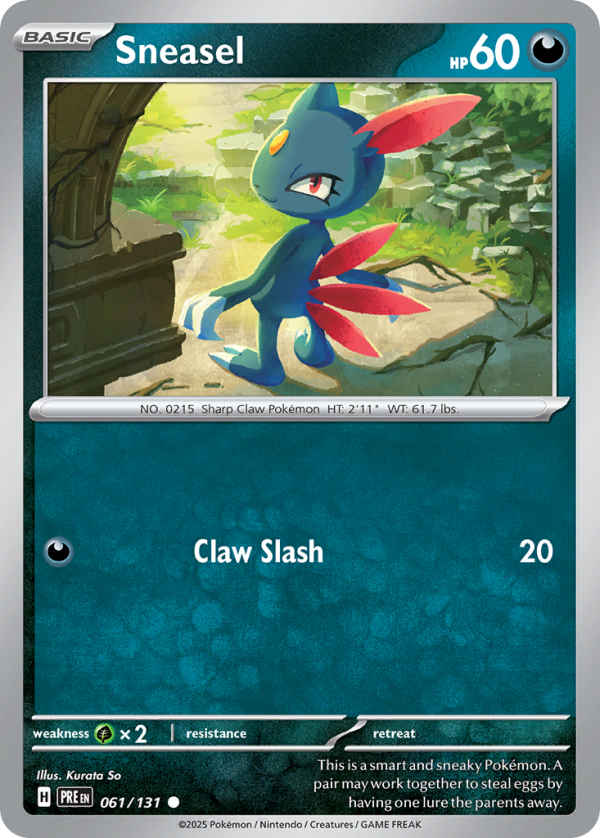 Sneasel - Prismatic Evolutions - 061/131 (Master Ball Reverse Holo)