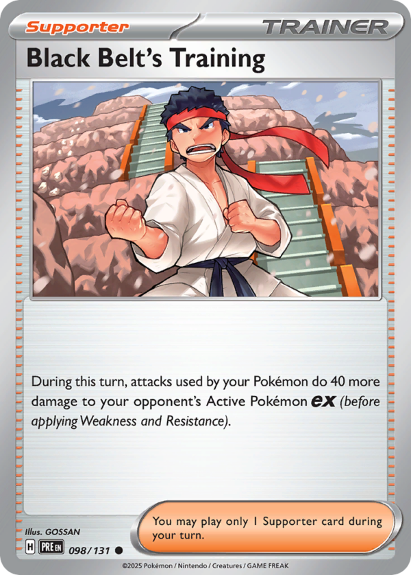 Black Belt's Training - Prismatic Evolutions - 098/131 (Poké Ball Reverse Holo)