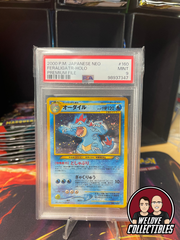 Pokémon Japanese Neo Feraligatr No.160 - PSA 9