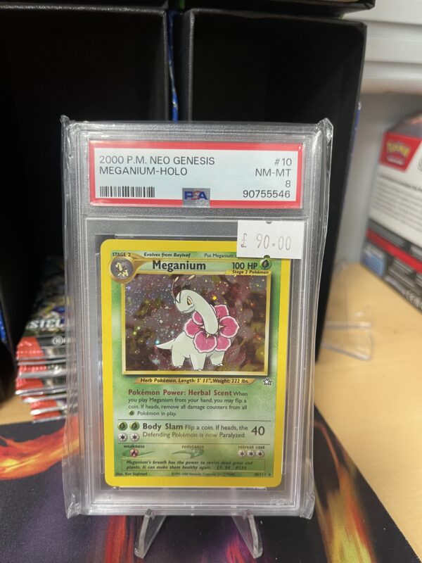 Pokémon Neo Genesis Meganium 10/111 - PSA 8