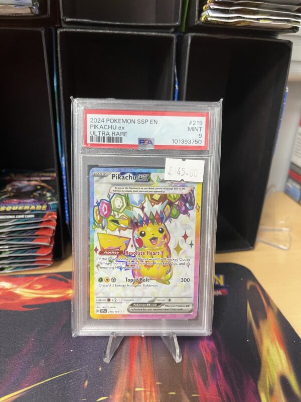 Pokémon Surging Sparks Pikachu ex 219/191 - PSA 9