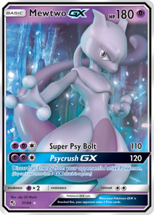 Mewtwo-GX - Hidden Fates - 31/68 (Battle Academy Stamp) (LP)