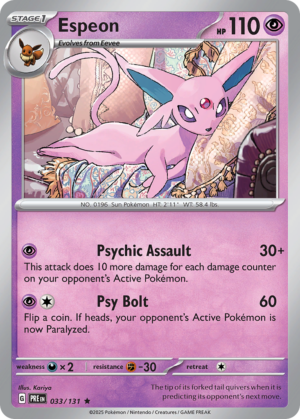 Espeon - Prismatic Evolutions - 033/131 (Pokeball Reverse Holo)