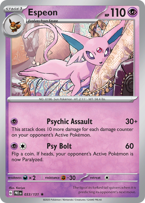 Espeon - Prismatic Evolutions - 033/131 (Pokeball Reverse Holo)
