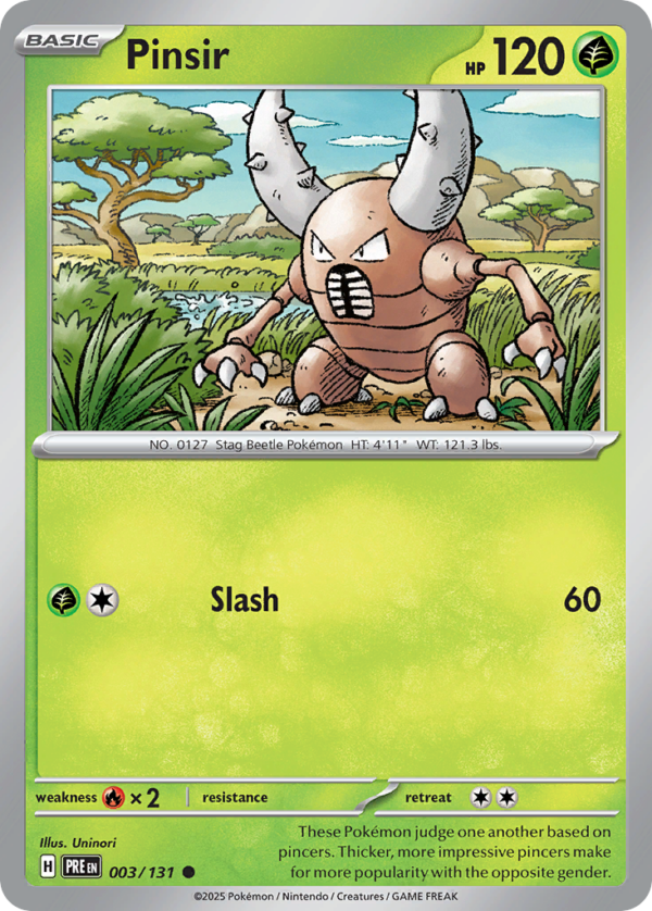 Pinsir - Prismatic Evolutions - 3/131 (Masterball Reverse Holo)