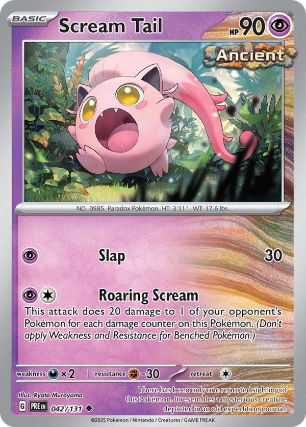 Scream Tail - Prismatic Evolutions - 42/131 (Master Ball Reverse Holo)