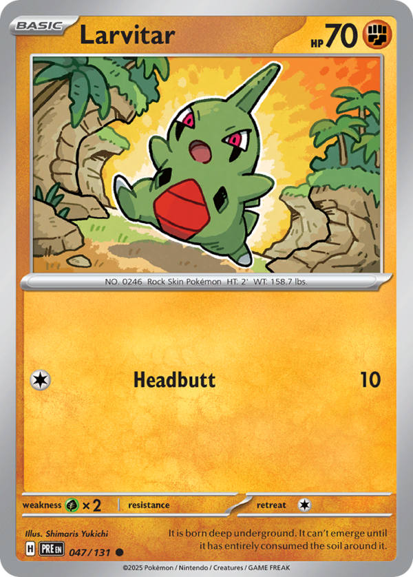 Larvitar - Prismatic Evolutions - 47/131 (Pokeball Reverse Holo)