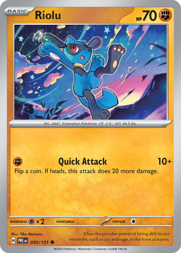 Riolu - Prismatic Evolutions - 50/131 (Pokeball Reverse Holo)