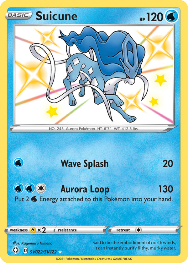 Suicune - Shining Fates Shiny Vault - SV022/122