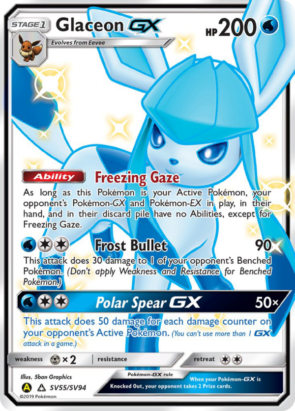 Glaceon-GX - Hidden Fates Shiny Vault - SV55/94