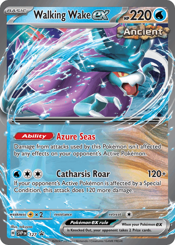 Walking Wake ex - Scarlet & Violet Black Star Promos - SVP 127 (Unsealed)
