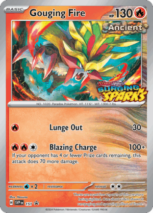 Gouging Fire - Scarlet & Violet Black Star Promos - SVP 151 (Unsealed)