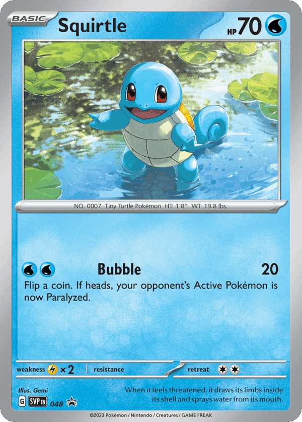 Squirtle - Scarlet & Violet Black Star Promos - SVP 048 (Unsealed)