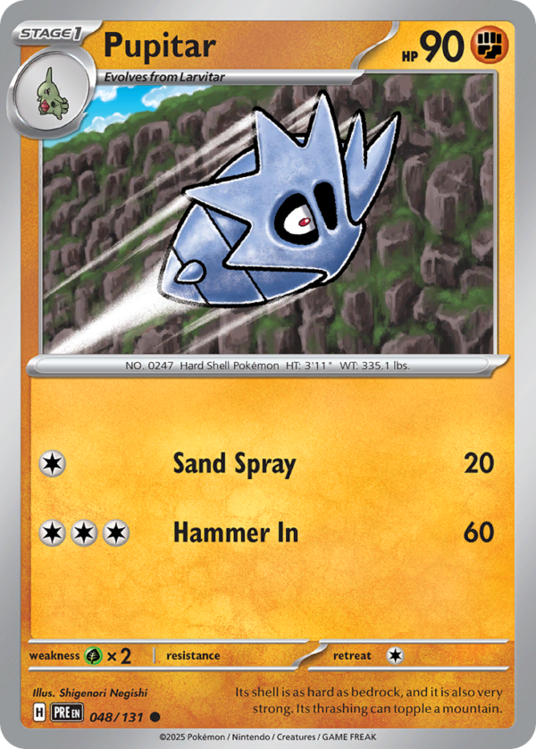 Pupitar - Prismatic Evolutions - 048/131 (Poke Ball Reverse Holo)