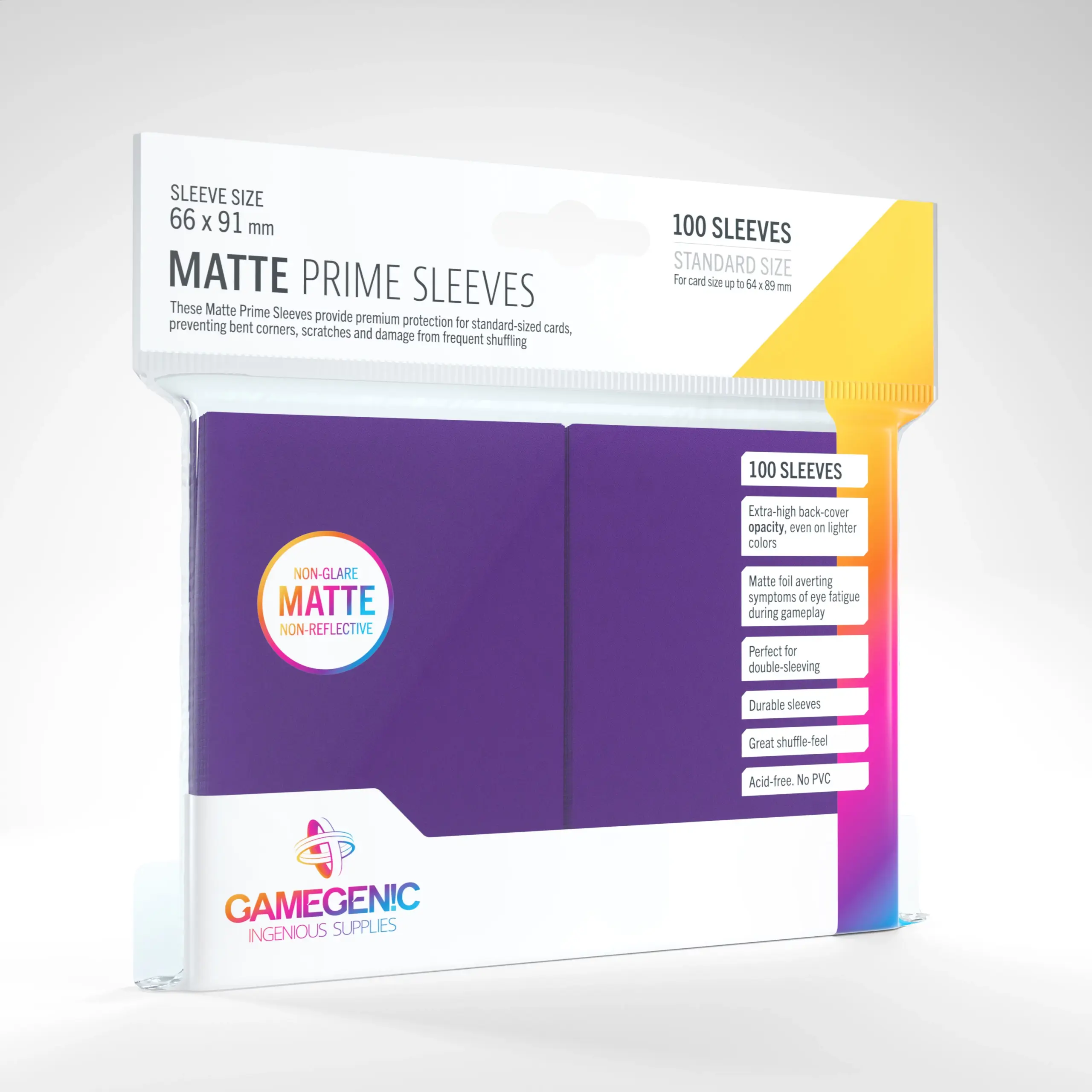 Game Genic Matte Prime Sleeves - Purple (100 pack)