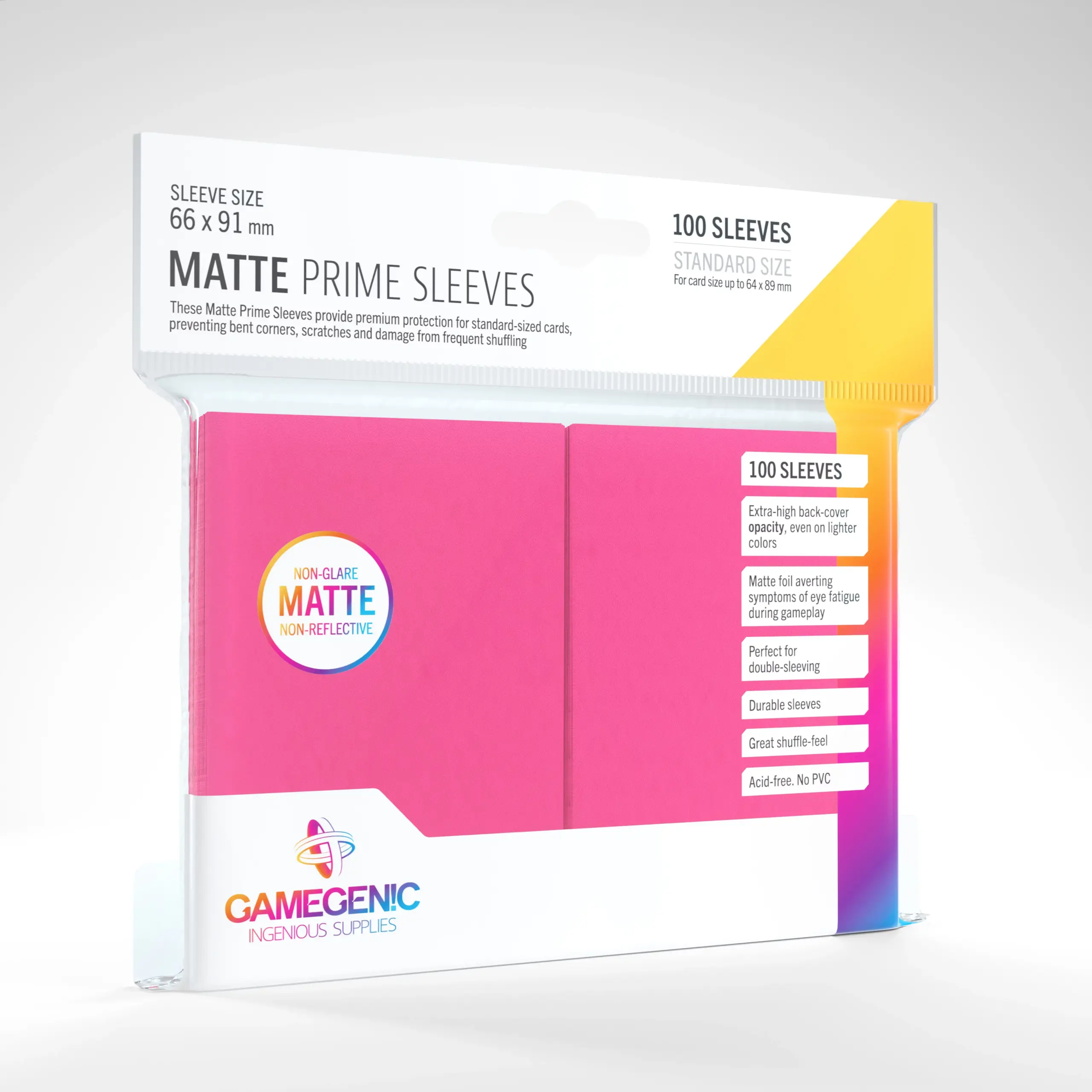 Game Genic Matte Prime Sleeves - Pink (100 pack)