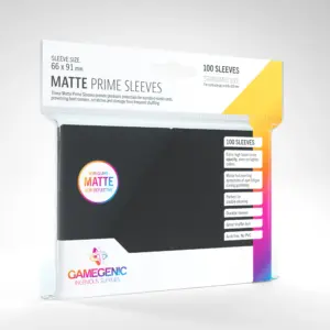 Game Genic Matte Prime Sleeves - Black (100 pack)