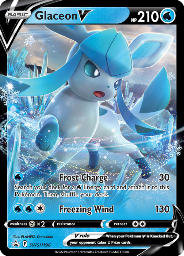 Glaceon V - SWSH Black Star Promos - SWSH196/307 (Unsealed)