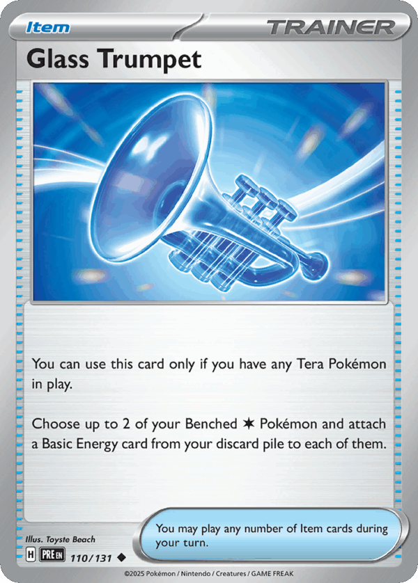Glass Trumpet - Prismatic Evolutions - 110/131 (Poke Ball Reverse Holo)